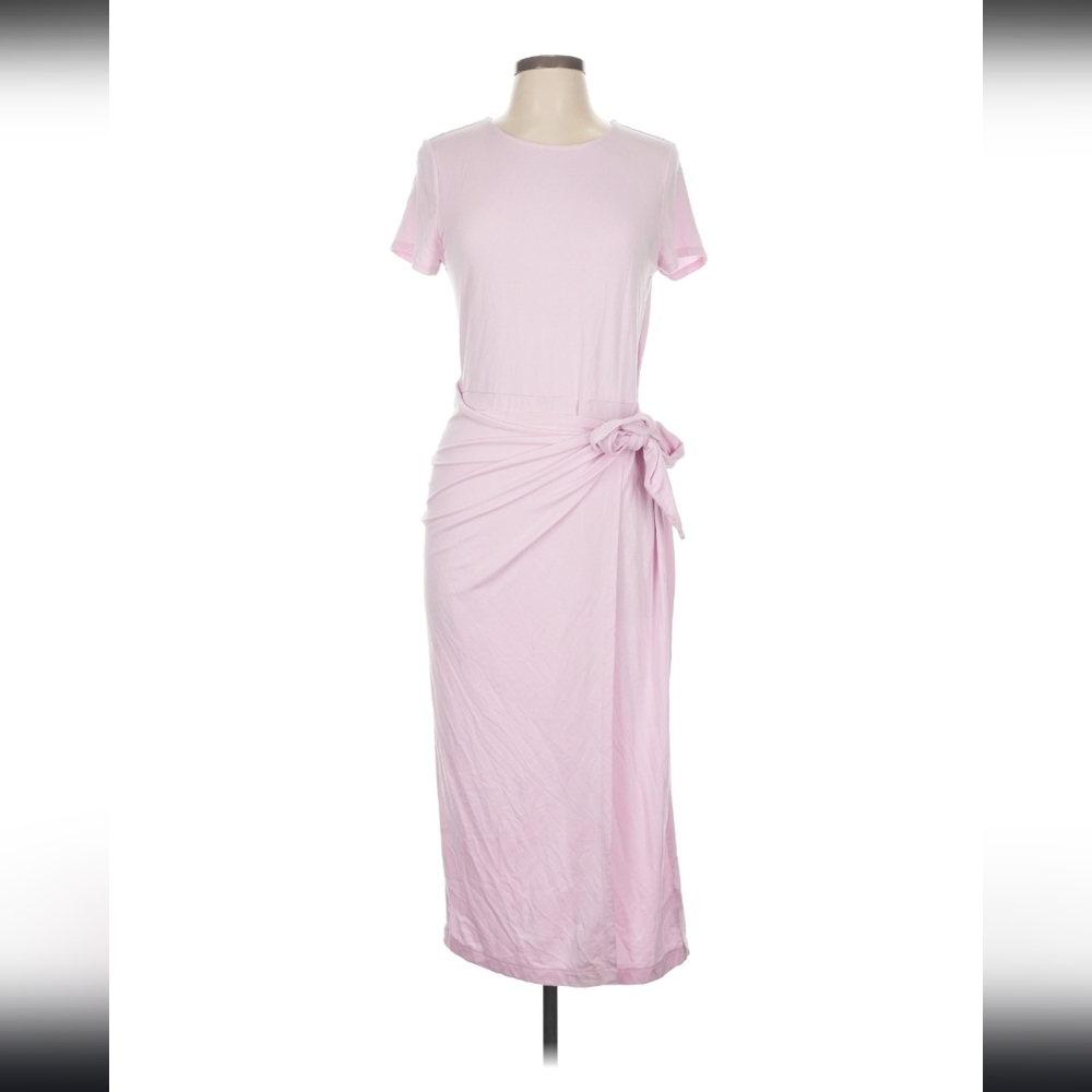 a new day Light Pink Midi Dress